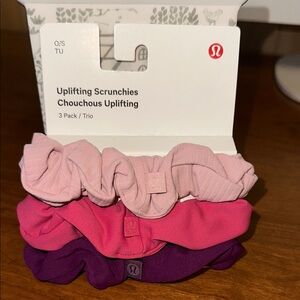 lululemon athletica Pink and Purple Scrunchies Trio